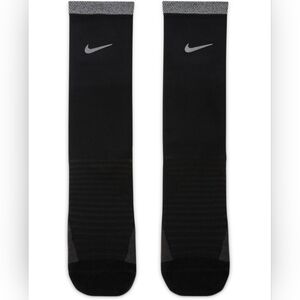 NWT Nike Dri-Fit Spark Unisex Cushioned Crew Running Socks Size Medium (Black)